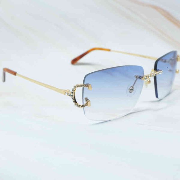 2022 factory wholesale model rimless men women wire diamond iced out sun rhinestones shades eyewear 0thz sunglasses, White;black
2022 factory wholesale model rimless men women wire diamond iced out sun rhinestones shades eyewear 0thz sunglasses, White;black