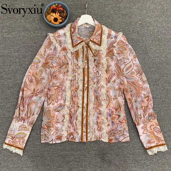 svoryxiu flower print splicing white lace elegant blouse shirt women's fashion runway autumn long sleeve blouses
svoryxiu flower print splicing white lace elegant blouse shirt women's fashion runway autumn long sleeve blouses