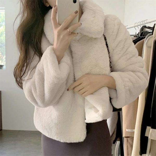 lucyever sweet style faux fur jacket women 2020 winter warm soft furry jackets woman elegant slim fit white plush coat, Black
lucyever sweet style faux fur jacket women 2020 winter warm soft furry jackets woman elegant slim fit white plush coat, Black