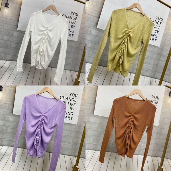 2020 autumn new slim fit with sweater sweaterbig elastic drawstring to show thin pleated knitted long sleeve sweater women's bottoming, White;black
2020 autumn new slim fit with sweater sweaterbig elastic drawstring to show thin pleated knitted long sleeve sweater women's bottoming, White;black