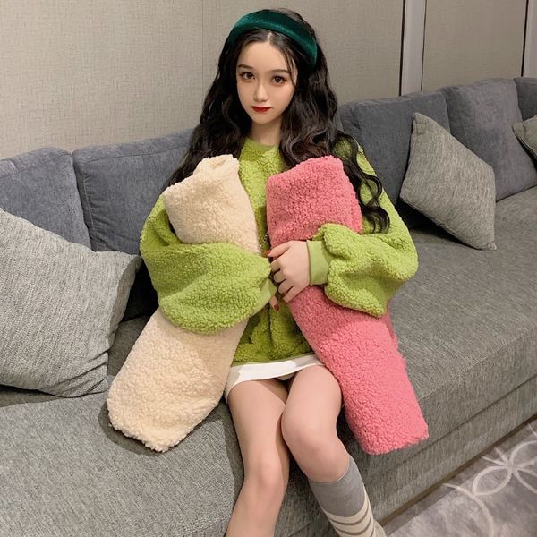 autumn 2020 new mid casual loose sweater imitation lamb wool stitching long sleeve lazy for women
autumn 2020 new mid casual loose sweater imitation lamb wool stitching long sleeve lazy for women