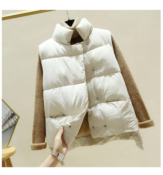 women's vests down cotton vest women autumn winter 2021 style sleeveless waistcoat stand collar short bread coat jacket, Black;white
women's vests down cotton vest women autumn winter 2021 style sleeveless waistcoat stand collar short bread coat jacket, Black;white