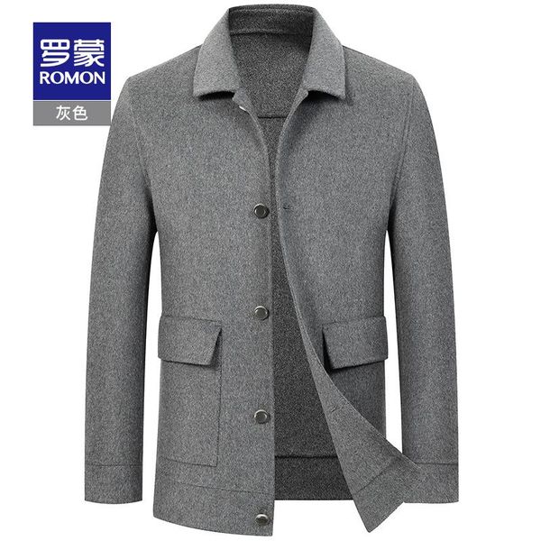 romon winter men's wool warm coat short business casual double-sided woolen coat 18hf26183, Black
romon winter men's wool warm coat short business casual double-sided woolen coat 18hf26183, Black