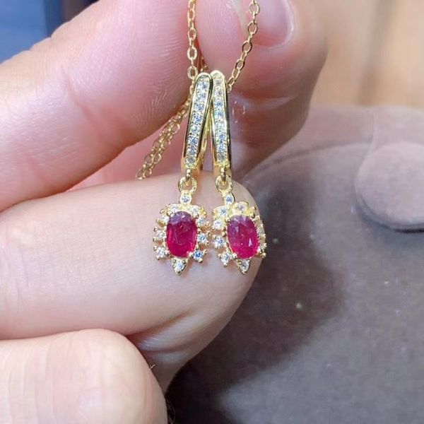 fine jewelry 925 sterling silver inlaid natural ruby female new earrings eardrop exquisite support test selling, Golden;silver
fine jewelry 925 sterling silver inlaid natural ruby female new earrings eardrop exquisite support test selling, Golden;silver