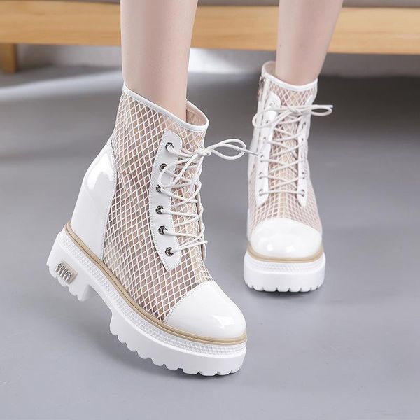 boots mesh hollow breathable women's autumn 2021 thick bottom inner high tube lightweight and fashionable sandals, Black
boots mesh hollow breathable women's autumn 2021 thick bottom inner high tube lightweight and fashionable sandals, Black