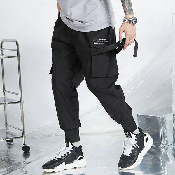 men's pants nice fashion harajuku cotton men high street ribbons side pocket casual cargo pant male hip hop harem trousers, Black
men's pants nice fashion harajuku cotton men high street ribbons side pocket casual cargo pant male hip hop harem trousers, Black