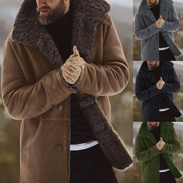 men's solid coat winter thicken warm jacket vintage coat outwear windproof chamarra hombre fleece veste homme men parkas clohtes, Tan;black
men's solid coat winter thicken warm jacket vintage coat outwear windproof chamarra hombre fleece veste homme men parkas clohtes, Tan;black