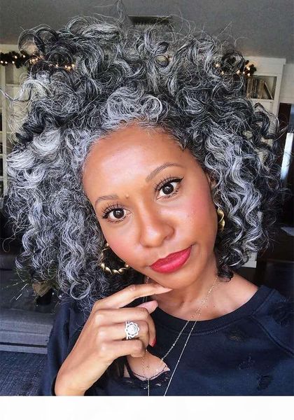 silver curl grey hair pony tail extension natural gray deep curly women hair piece drawstring human hair replacement, Black
silver curl grey hair pony tail extension natural gray deep curly women hair piece drawstring human hair replacement, Black