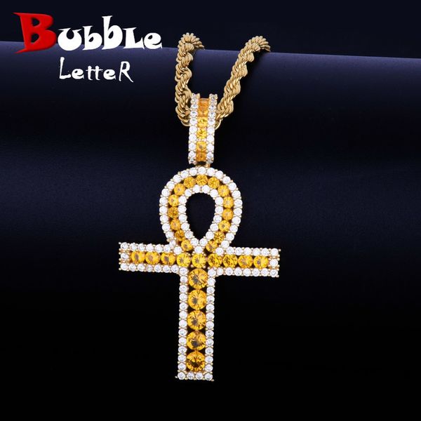ankh cross pendant gold color copper material iced zircon egyptian key of life pendant necklace men women hip hop jewelry 201014, Silver
ankh cross pendant gold color copper material iced zircon egyptian key of life pendant necklace men women hip hop jewelry 201014, Silver
