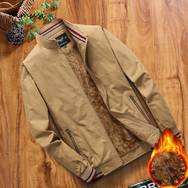 winter fleece jackets mens bomber jacket windbreaker coats fashion slim fit business thermal clothing kg-45, Black;brown
winter fleece jackets mens bomber jacket windbreaker coats fashion slim fit business thermal clothing kg-45, Black;brown