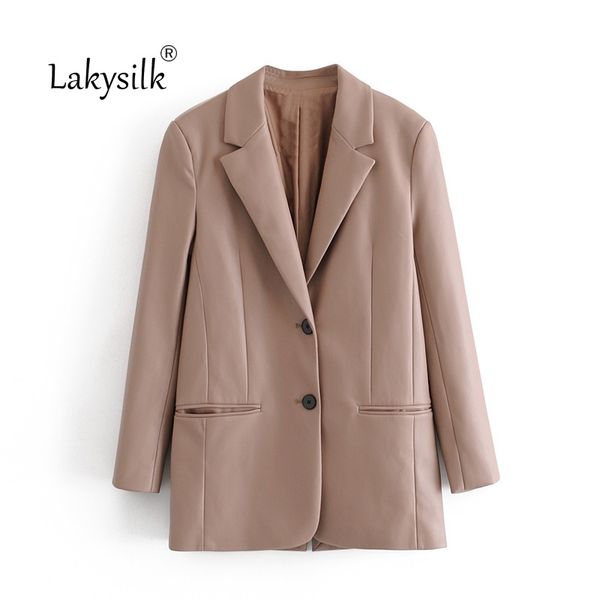 autumn new brand pu leather blazers women notched single breasted suit female loose solid coat jacket 201201, White;black
autumn new brand pu leather blazers women notched single breasted suit female loose solid coat jacket 201201, White;black