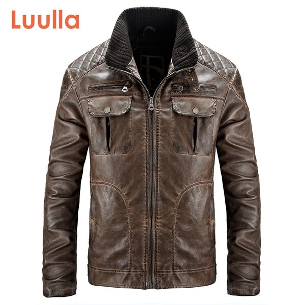 luulla men spring new motor casual vintage pockets leather jacket coat men autumn thick warm fashion outwear leather jacket men 201026, Black
luulla men spring new motor casual vintage pockets leather jacket coat men autumn thick warm fashion outwear leather jacket men 201026, Black