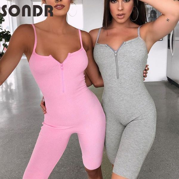 sondr women jumpsuit streetwear sleeveless skinny zipper bodycon solid knitted sport jumpsuits romper women v neck playsuit, Black;white
sondr women jumpsuit streetwear sleeveless skinny zipper bodycon solid knitted sport jumpsuits romper women v neck playsuit, Black;white