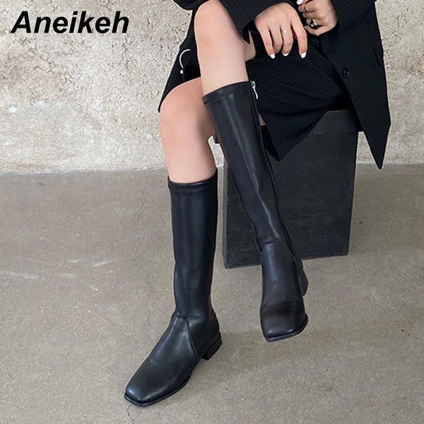 aneikeh spring women shoes mid-calf riding equestrian pu sewing square heel zip round toe black brown size 35-40 fashion new
aneikeh spring women shoes mid-calf riding equestrian pu sewing square heel zip round toe black brown size 35-40 fashion new