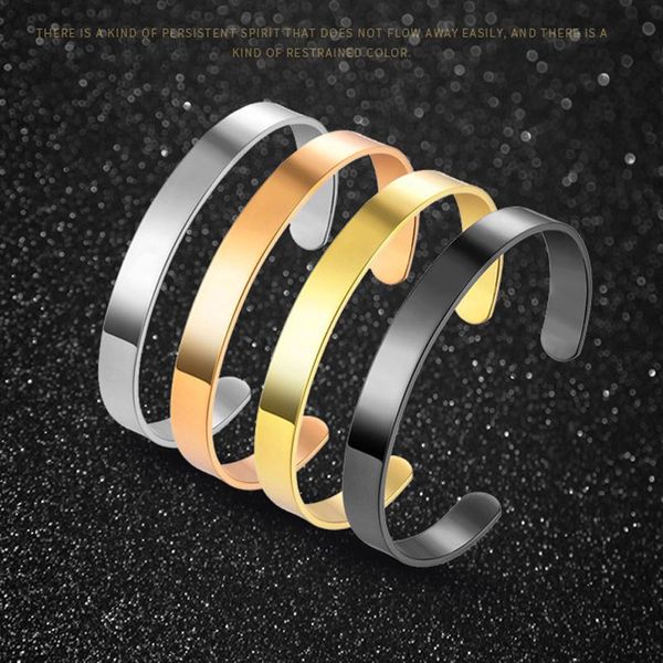 fysara luxury simple style lover couple jewelry stainless steel rose gold color bracelets bangles for women men cuff open bangle, Black
fysara luxury simple style lover couple jewelry stainless steel rose gold color bracelets bangles for women men cuff open bangle, Black