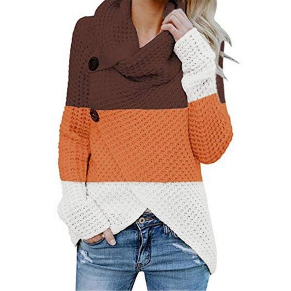 women long sleeve chunky striped sweater turtle cowl neck asymmetric jumper m5te, White;black
women long sleeve chunky striped sweater turtle cowl neck asymmetric jumper m5te, White;black