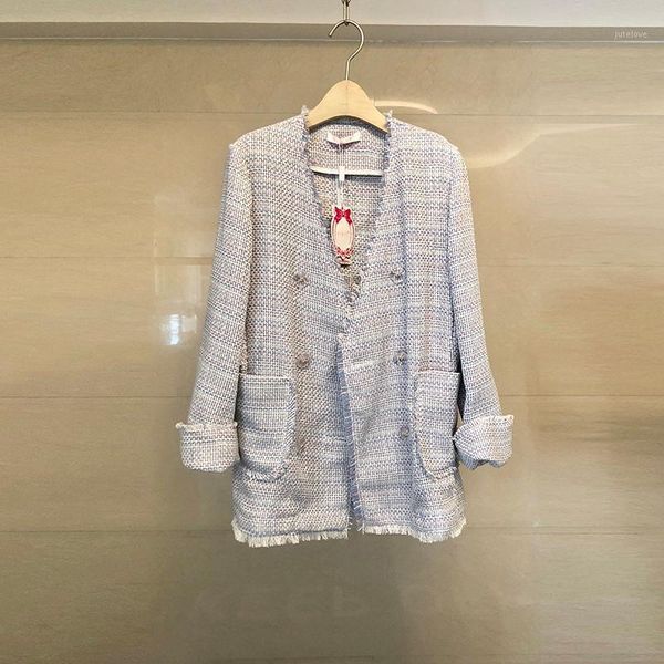 jsxdhk 2020 spring autumn jacket coat women double breasted tweed tassel long ladies outerwear fashion v neck plaid jackets1, Black;brown
jsxdhk 2020 spring autumn jacket coat women double breasted tweed tassel long ladies outerwear fashion v neck plaid jackets1, Black;brown