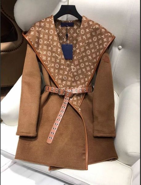 autumn and winter classic hooded cashmere coat fashionable all-match coat 0919, Black 
autumn and winter classic hooded cashmere coat fashionable all-match coat 0919, Black