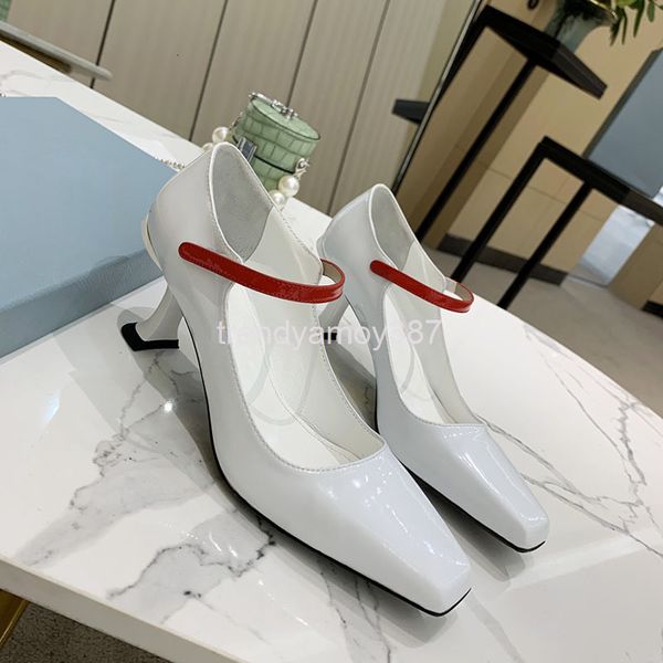 dress shoes shiny patent leather square head buckle high heels women's thick fashion white shallow mouth temperament single shoes, Black
dress shoes shiny patent leather square head buckle high heels women's thick fashion white shallow mouth temperament single shoes, Black