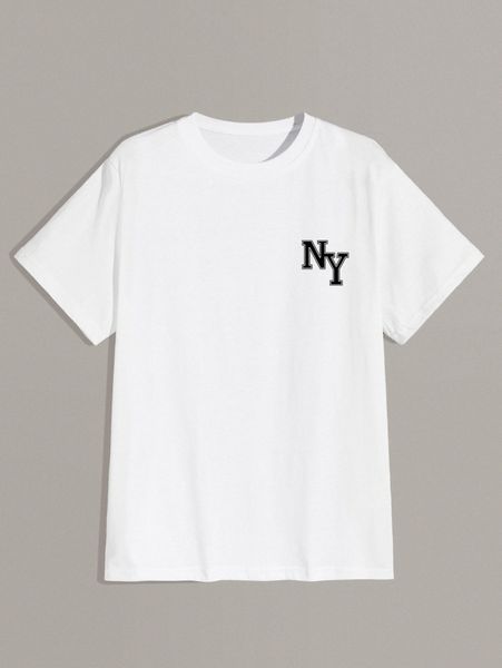 romwe guys letter tee z4m2#, White;black