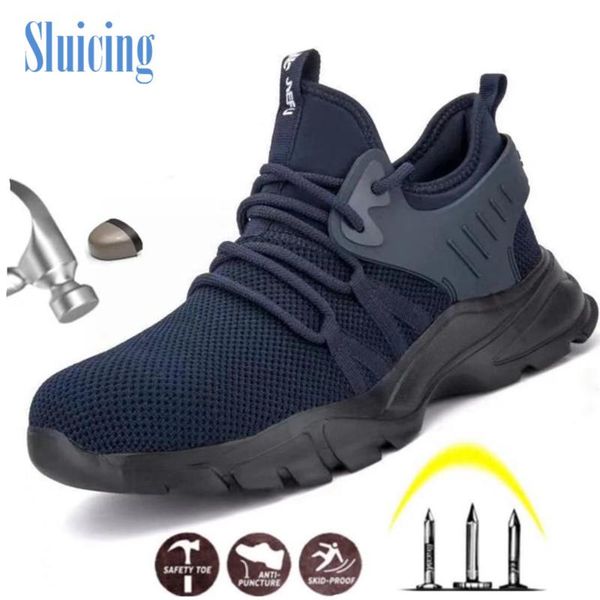 men's safety shoes men's four seasons wearable construction work shoes steel head indestructible safety work boots sports, Black
men's safety shoes men's four seasons wearable construction work shoes steel head indestructible safety work boots sports, Black