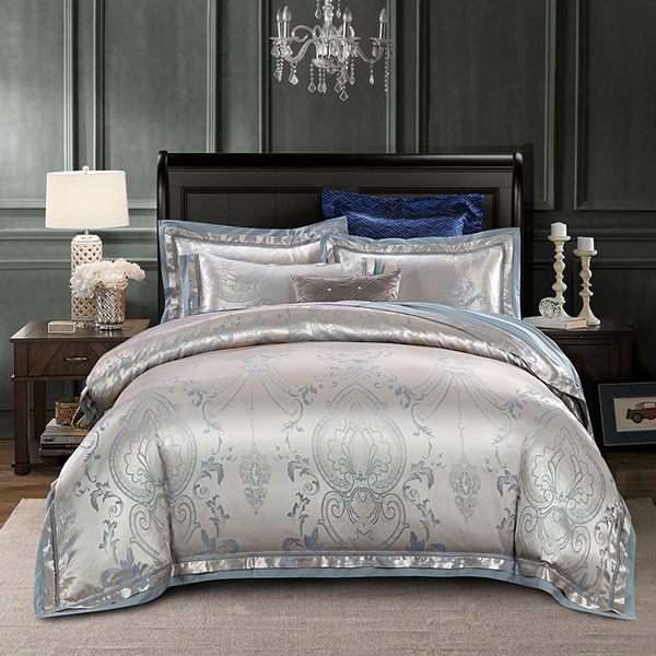 4/6pcs luxury golden silver satin bedding set jacquard king size bed set duvet cover bed/flat sheet bedlinen pillowcase 1012
4/6pcs luxury golden silver satin bedding set jacquard king size bed set duvet cover bed/flat sheet bedlinen pillowcase 1012