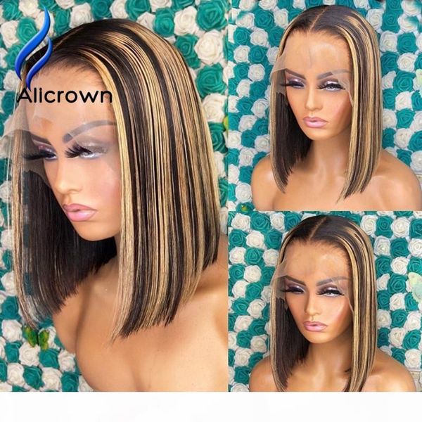 alicrown highlight t-part lace front human hair wigs full ends short bob lace wigs non-remy pre-plucked natural hairline, Black;brown
alicrown highlight t-part lace front human hair wigs full ends short bob lace wigs non-remy pre-plucked natural hairline, Black;brown