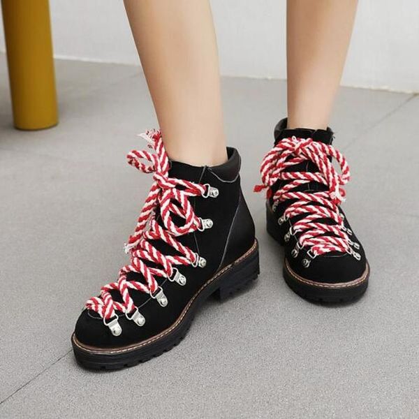 boots women ankle gladiator low heels plus size sale warm shoes booties vintage pu leather shoe botas mujer d2055, Black
boots women ankle gladiator low heels plus size sale warm shoes booties vintage pu leather shoe botas mujer d2055, Black