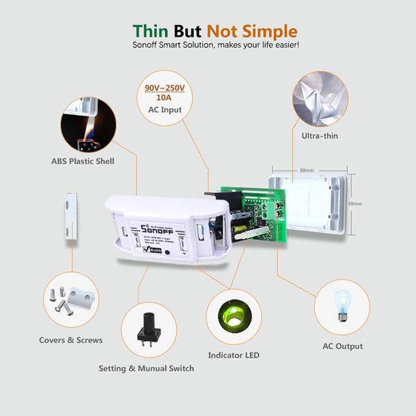 upgrated version sonoff basic r2 wifi smart diy switch timer support ewelink app home automation work with google home alexa
upgrated version sonoff basic r2 wifi smart diy switch timer support ewelink app home automation work with google home alexa
