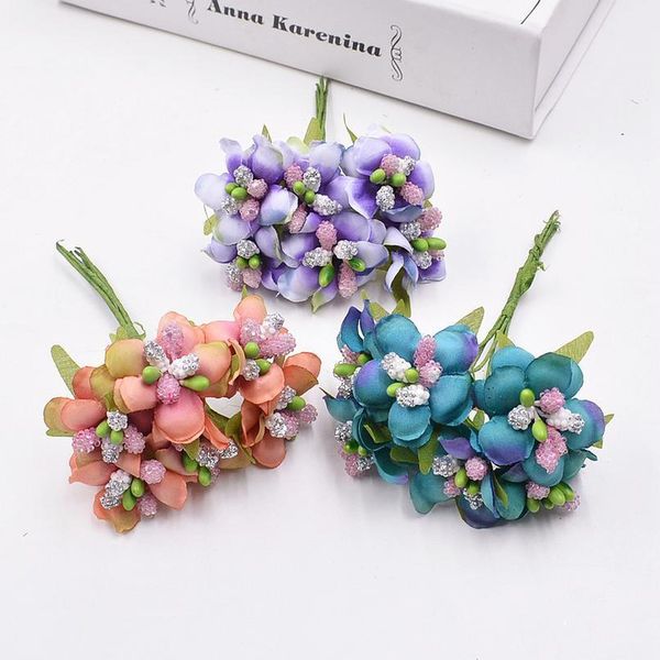 6pcs/lot silk artificial stamen flowers bouquet for wedding home decoration diy craft garland fake flowers scrapbooking jllwhp
6pcs/lot silk artificial stamen flowers bouquet for wedding home decoration diy craft garland fake flowers scrapbooking jllwhp