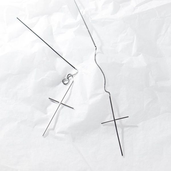 Women 925 Sterling Silver Smooth Long Tassel Ear Line Large Cross Drop Earrings Luxury Jewelry New S925 Silver Gift
Women 925 Sterling Silver Smooth Long Tassel Ear Line Large Cross Drop Earrings Luxury Jewelry New S925 Silver Gift