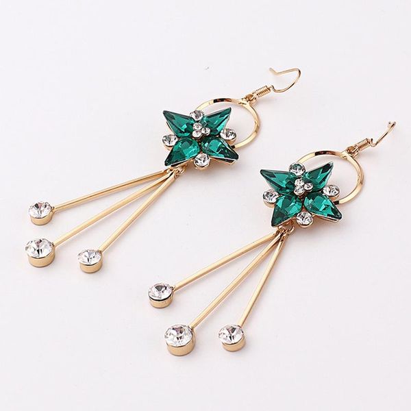 four-pointed star tassel earrings exaggerated personality long fashion party jewelry, Silver
four-pointed star tassel earrings exaggerated personality long fashion party jewelry, Silver