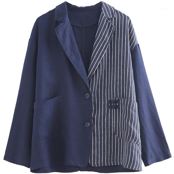 cotton and line vadim women patchwork stripe blazer pockets female jacket retro casual outwear chic 1, White;black
cotton and line vadim women patchwork stripe blazer pockets female jacket retro casual outwear chic 1, White;black