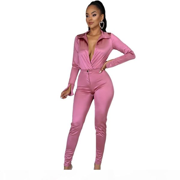 charming women satin outfits 2020 new arrivals deep v neck bodysuit shirt + high waist pants two pieces party clubwear sets 7 colors in stoc, Gray
charming women satin outfits 2020 new arrivals deep v neck bodysuit shirt + high waist pants two pieces party clubwear sets 7 colors in stoc, Gray