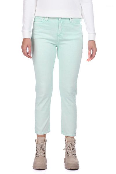 regular fit water green women jean pants1, Blue