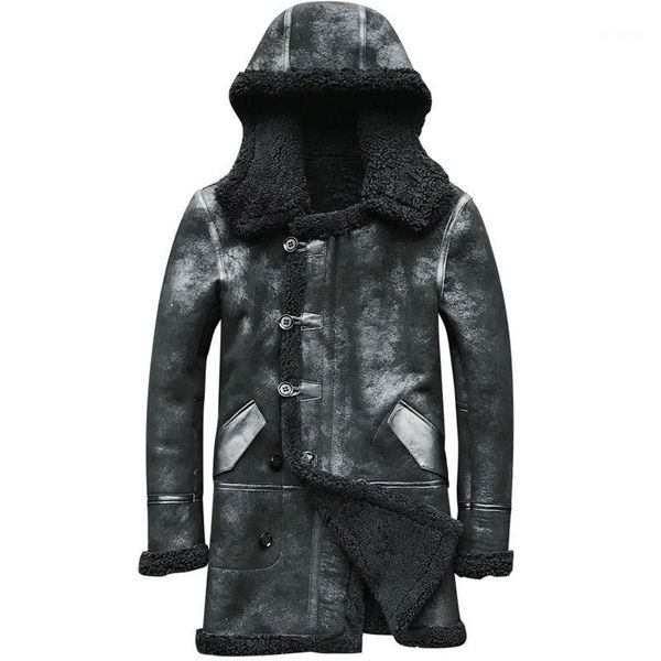 new naturall fur one medium long hooded leather fur coat vintage mens leather jackets sheepskin genuine jacket men1, Black
new naturall fur one medium long hooded leather fur coat vintage mens leather jackets sheepskin genuine jacket men1, Black