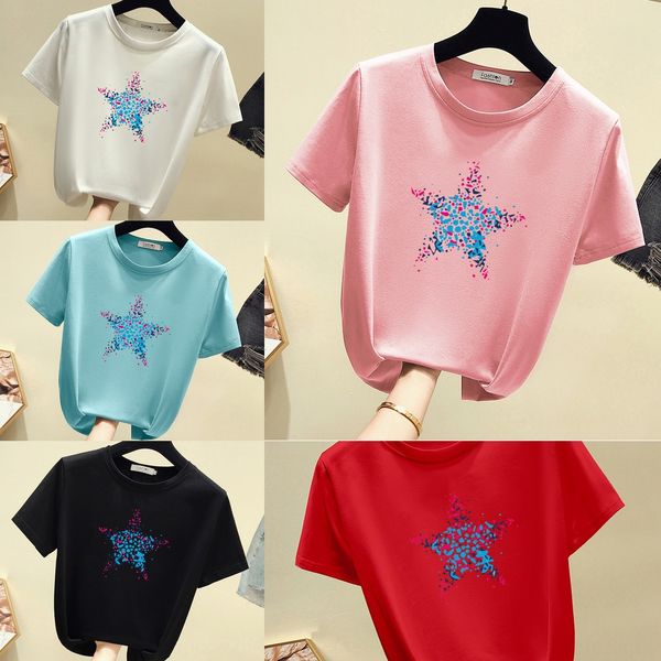 t-shirt women's short sleeve 2020 summer new korean coat t-shirt loose print girls fashion versatile crew neck slim qerfg, White
t-shirt women's short sleeve 2020 summer new korean coat t-shirt loose print girls fashion versatile crew neck slim qerfg, White