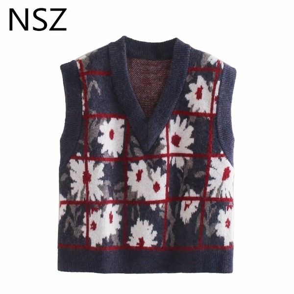 nsz women plaid and floral print oversized sweater vest sleeveless knitwear pullover coat tank waistcoat y201128, Black;white
nsz women plaid and floral print oversized sweater vest sleeveless knitwear pullover coat tank waistcoat y201128, Black;white