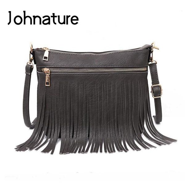 johnature women soft leather tassel bag 2020 new fashion solid color shoulder bags leisure all-match female crossbody bags
johnature women soft leather tassel bag 2020 new fashion solid color shoulder bags leisure all-match female crossbody bags