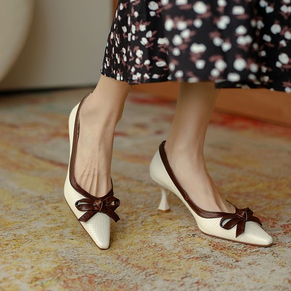 2020 women's spring butterfly leather knot genuine high pumps fashion office shoes women heels btgr, Black
2020 women's spring butterfly leather knot genuine high pumps fashion office shoes women heels btgr, Black