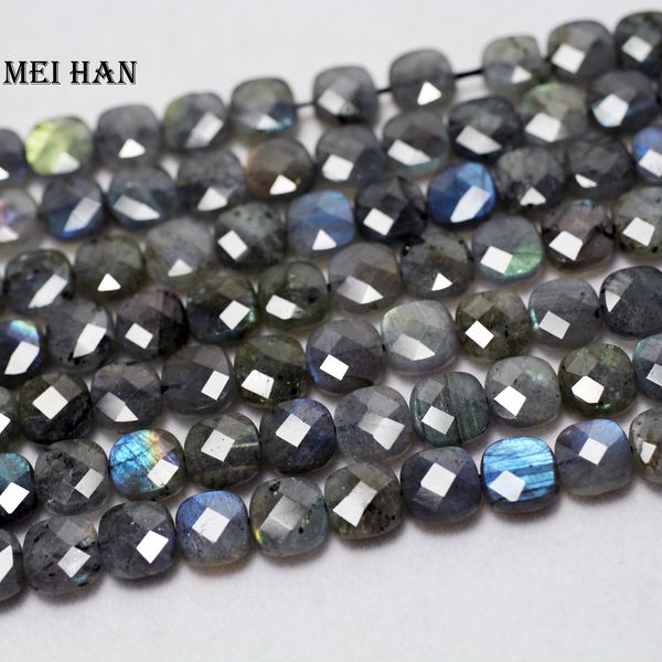 meihan natural labradorite 8*8*4mm faceted square (1 strand/set) charm stone beads of jewerlry making 200930, Black 
meihan natural labradorite 8*8*4mm faceted square (1 strand/set) charm stone beads of jewerlry making 200930, Black