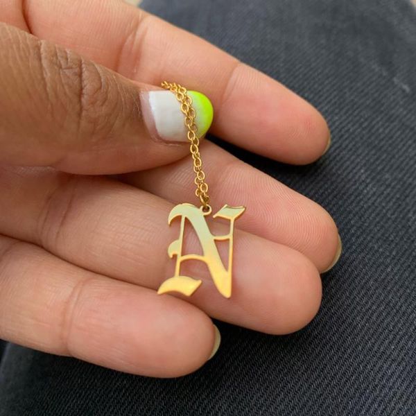 chains gothic old english letter necklace initial a-z for women stainless steel gold choker jewelry gift her, Silver
chains gothic old english letter necklace initial a-z for women stainless steel gold choker jewelry gift her, Silver