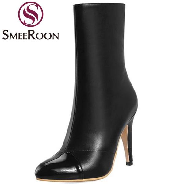 smeeroon pointed toe ankle boots side zipper thin high heels boots keep warm winter prom shoes woman, Black
smeeroon pointed toe ankle boots side zipper thin high heels boots keep warm winter prom shoes woman, Black