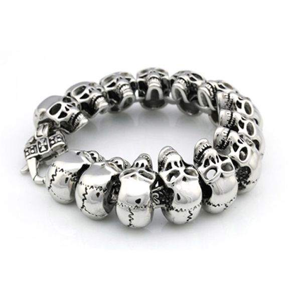 high quatity fashion punk cool men's skeleton chain bracelet retro color stainless steel many retro skull bracelets jewelry 200928, Black
high quatity fashion punk cool men's skeleton chain bracelet retro color stainless steel many retro skull bracelets jewelry 200928, Black