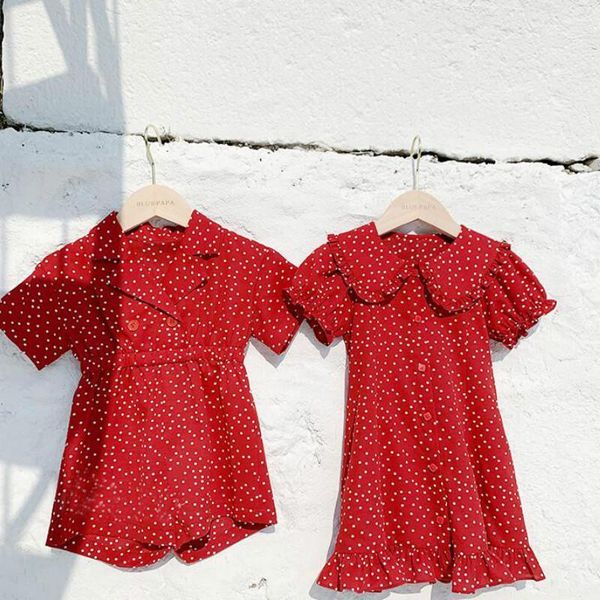 girl's dresses polka dot printed girl clothes fashion overalls and dress sister toddler kids for girls casual child1, Red;yellow
girl's dresses polka dot printed girl clothes fashion overalls and dress sister toddler kids for girls casual child1, Red;yellow
