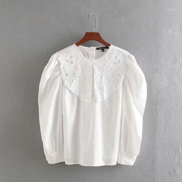 women fashion o neck lace embroidery hollow out blouses female puff sleeve back buttons shirts chic femininas blusas ls60371, White
women fashion o neck lace embroidery hollow out blouses female puff sleeve back buttons shirts chic femininas blusas ls60371, White