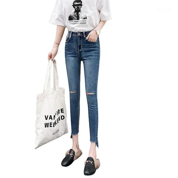 women's jeans real s 2021 autumn and winter korean-style elastic high waist slim hole girl ageing ins bottoming women1, Blue
women's jeans real s 2021 autumn and winter korean-style elastic high waist slim hole girl ageing ins bottoming women1, Blue