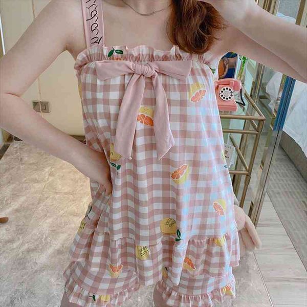 summer women pajamas set shortless sling korean summer tracksuit girls fashion pijama mujer students cute bow sleepwear set, Black;red
summer women pajamas set shortless sling korean summer tracksuit girls fashion pijama mujer students cute bow sleepwear set, Black;red
