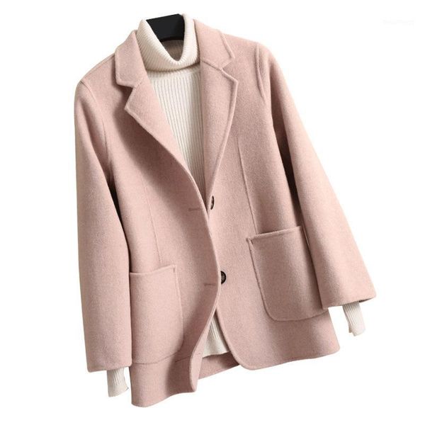 100% pure wool woolen coat women 2019 autumn small suit wool overcoat woman show high and thin slim cashmere two-sided jacket1, Black
100% pure wool woolen coat women 2019 autumn small suit wool overcoat woman show high and thin slim cashmere two-sided jacket1, Black