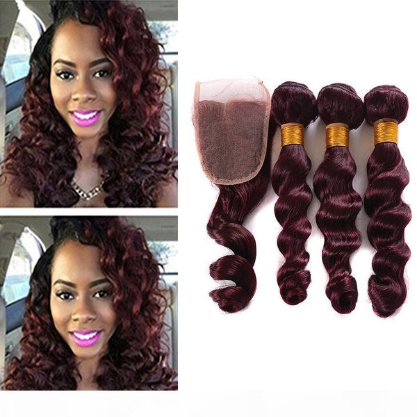 8a wine red indian virgin loose wave hair with frontals 99j burgundy human hair 3 bundles with lace closure 4pcs lot, Black;brown
8a wine red indian virgin loose wave hair with frontals 99j burgundy human hair 3 bundles with lace closure 4pcs lot, Black;brown